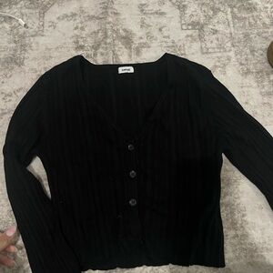 Garage Black Button-Up Sweater